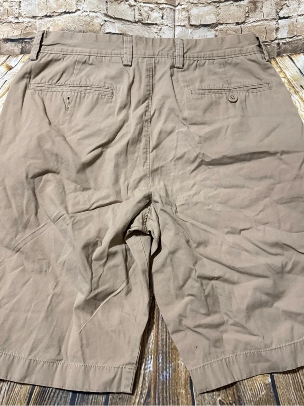 J Crew Beige Khaki Remington Flat Front Cotton Chino Shorts